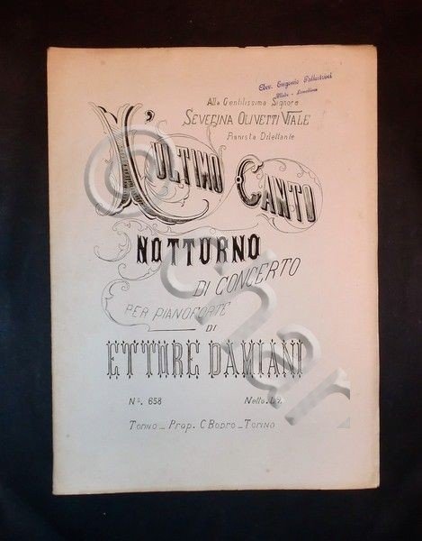 Musica Spartiti - L'ultimo canto - Notturno di concerto per … | Immagine principale
