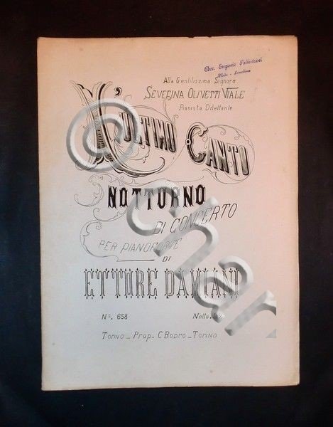 Musica Spartiti - L'ultimo canto - Notturno di concerto per … | Immagine Gallery 2