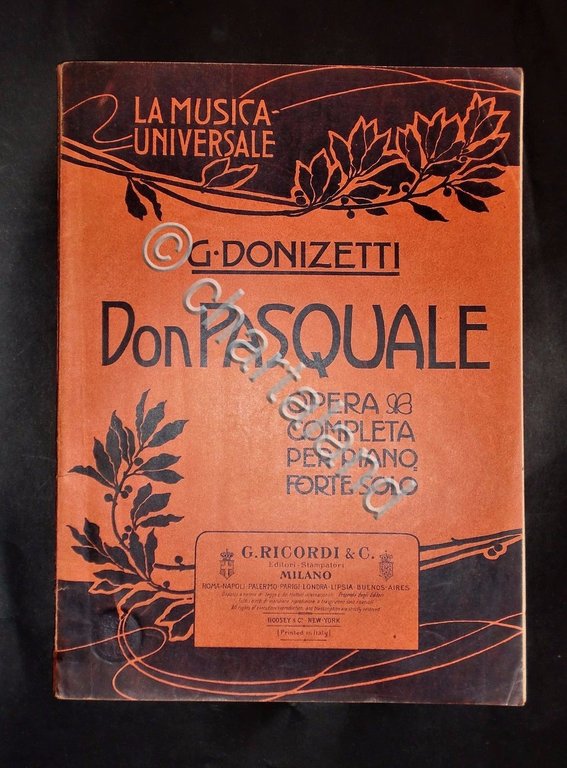 Musica spartiti - La musica universale - G. Donizetti - … | Immagine Gallery 2