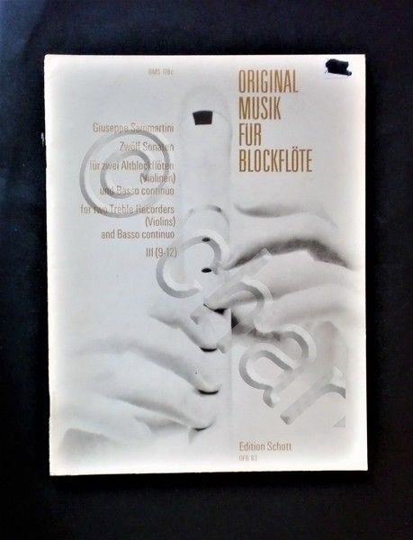 Musica Spartiti - Original musik for blockflote - G. Sammartini …