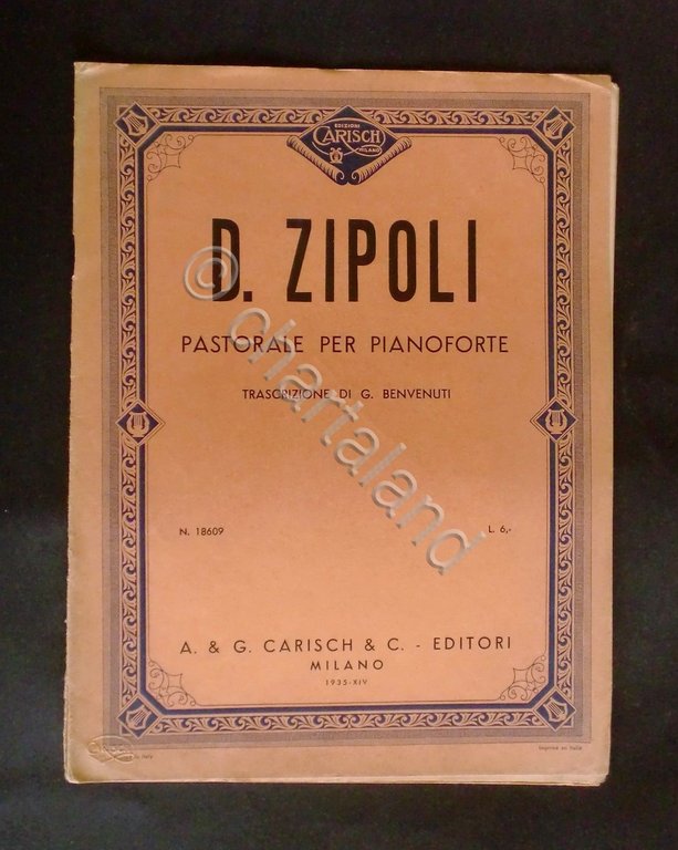Musica Spartiti - Pastorale per pianoforte - D. Zipoli - …