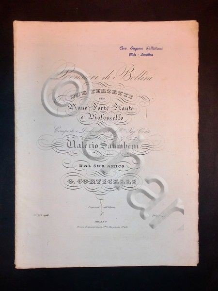 Musica Spartiti - Pensieri di Bellini - Due terzetti - … | Immagine Gallery 2