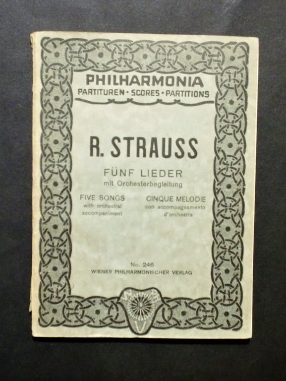 Musica spartiti - Philharmonia No. 246 - R. Strauss - Fünf lieder - Orchestra
