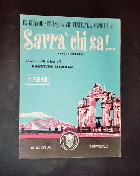 Musica Spartiti - Sarrà chi sa!- R. Murolo - 1959 … | Immagine principale