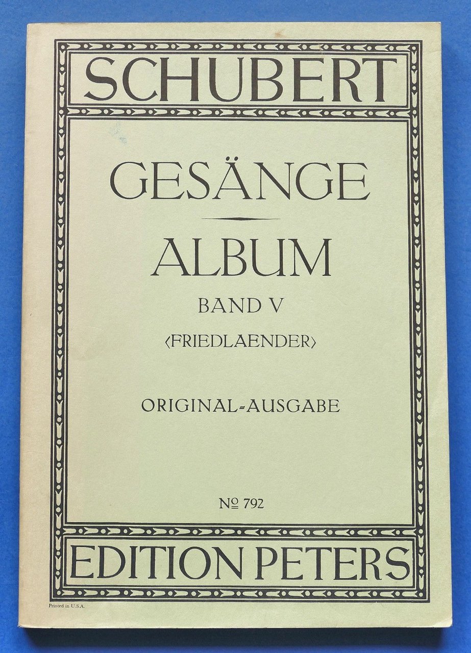 Musica Spartiti - Schubert - Gesange Album Band V - … | Immagine principale