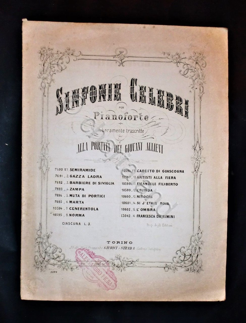 Musica Spartiti - Sinfonie celebri per pianoforte - N. 4 … | Immagine principale