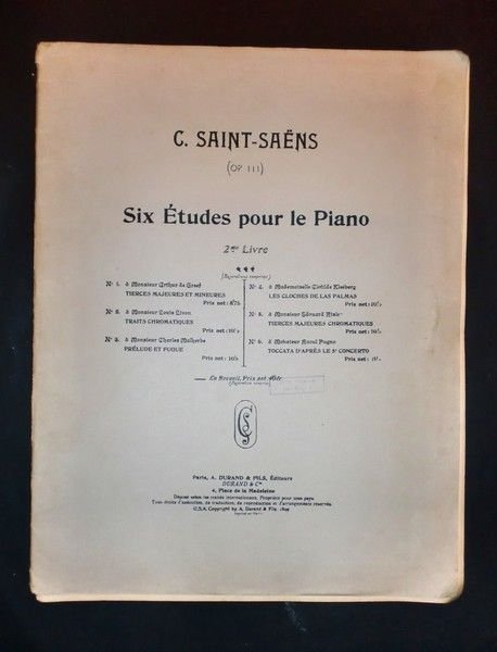 Musica Spartiti - Six ètudes pour le piano - 2 … | Immagine principale