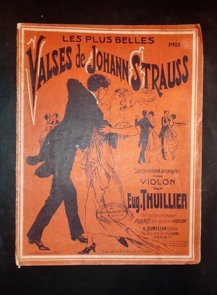 Musica Spartiti - Valses de Johann Strauss - Arrangèes pour violon - 1932 c.a