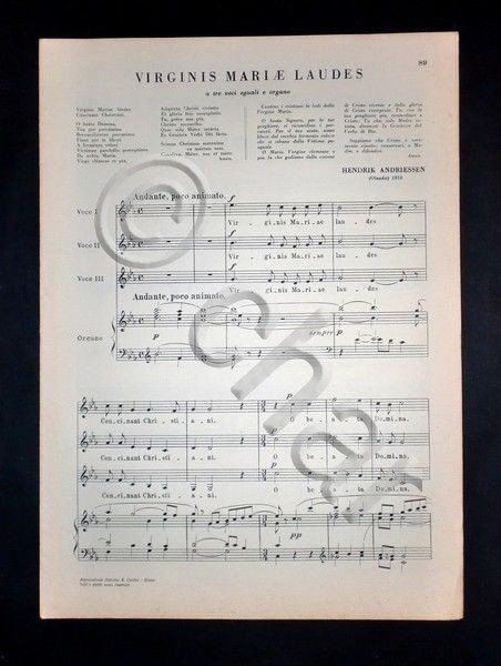 Musica spartiti - Virginis Mariae Laudes - Coro a 3 … | Immagine principale