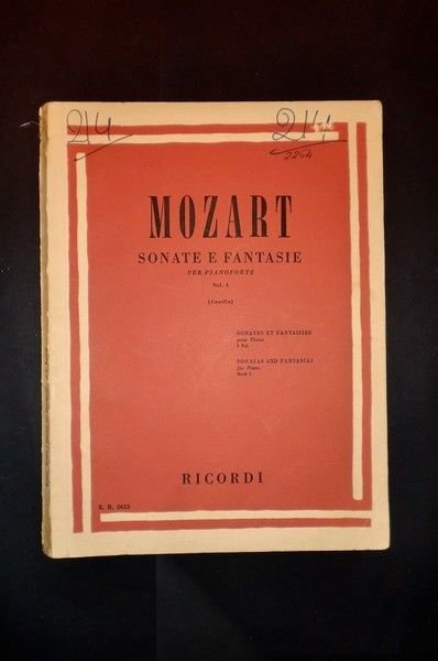 Musica Spartiti - W. A. Mozart - Sonate e fantasie …