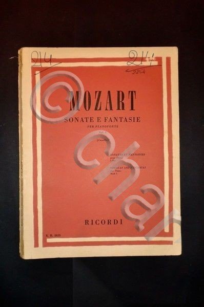 Musica Spartiti - W. A. Mozart - Sonate e fantasie …