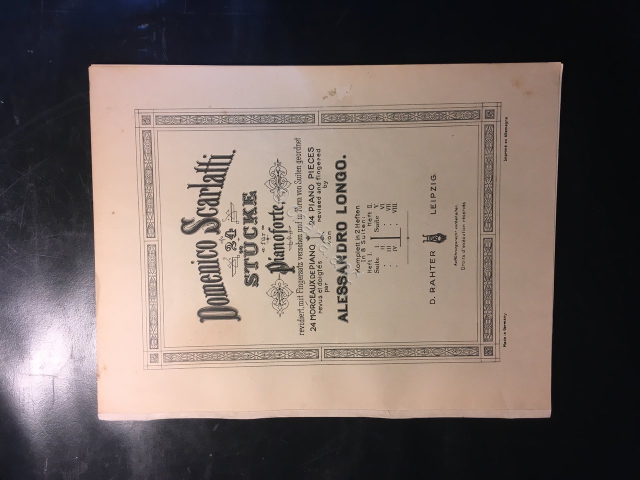 Musica spartiti -Domenico Scarlatti - Stuke - Alessandro Longo - … | Immagine principale