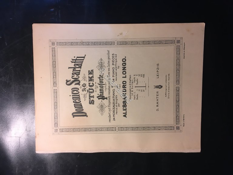 Musica spartiti -Domenico Scarlatti - Stuke - Alessandro Longo - … | Immagine Gallery 2