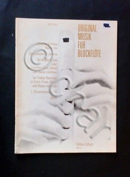 Musica Spartiti Original musik for blockflote - G. Bononcini - …