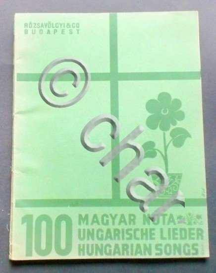 Musica Spartito - 100 Magyar Nota Ungarische Lieder Hungarian Songs …