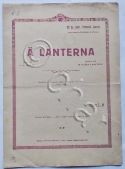 Musica Spartito - A Lanterna - Pianoforte e Canto - …