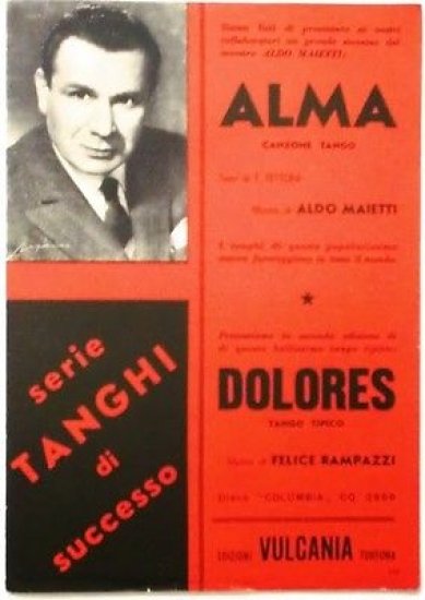 Musica Spartito - Alma - Dolores - Pianoforte - 1957