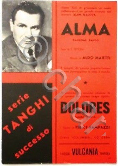 Musica Spartito - Alma - Dolores - Pianoforte - 1957