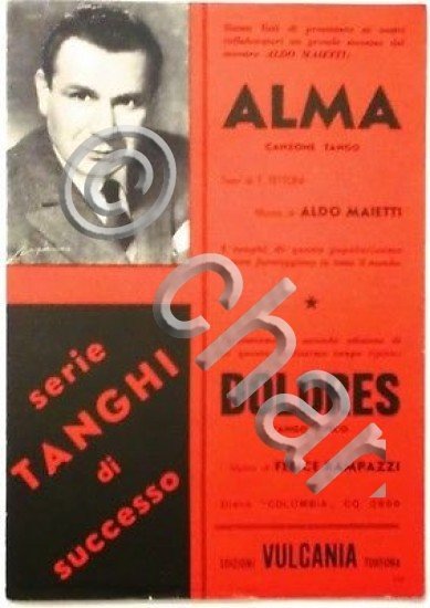 Musica Spartito - Alma - Dolores - Pianoforte - 1957