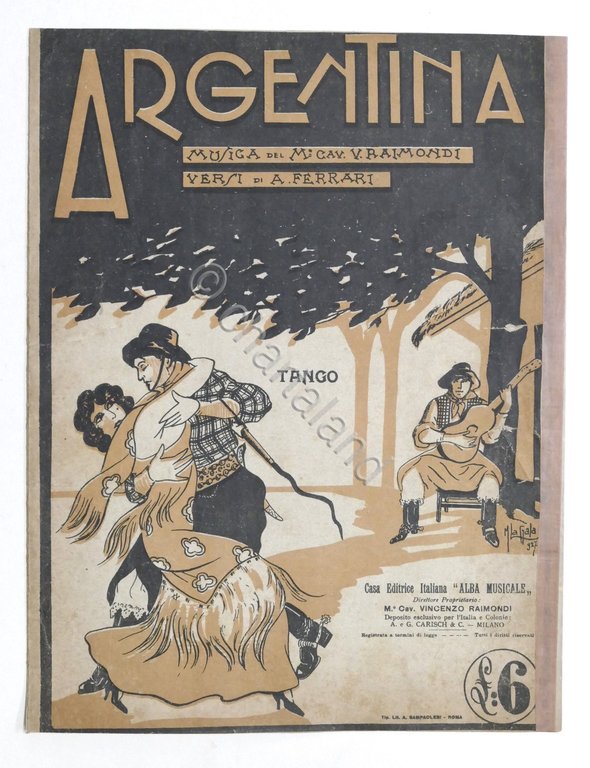 Musica Spartito - Argentina - Tango - ed. 1927