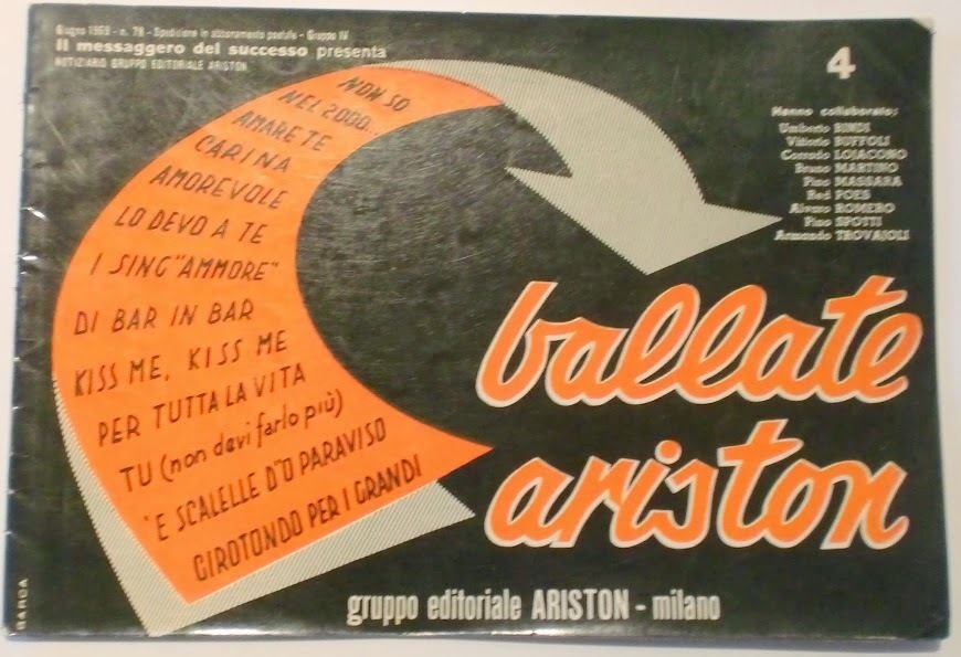 Musica Spartito - Ballate Ariston - Pianoforte - 1959