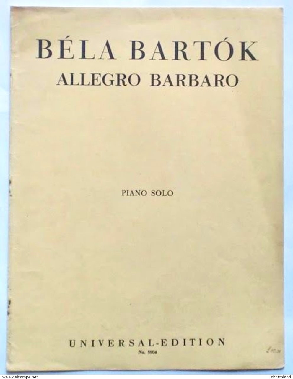 Musica Spartito - Bèla Bartok - Allegro Barbaro - Piano …