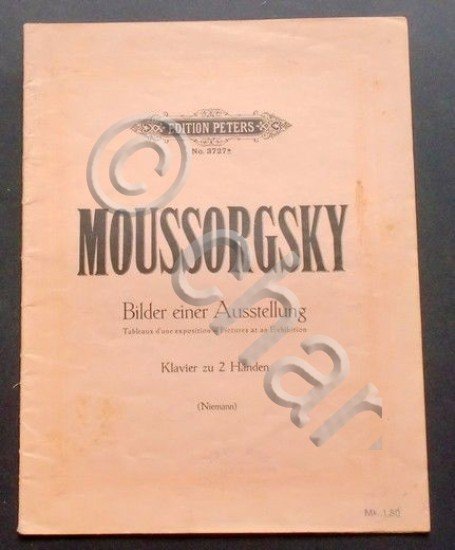 Musica Spartito - Bilder einer Ausstellung - Moussorgsky - Pianoforte …