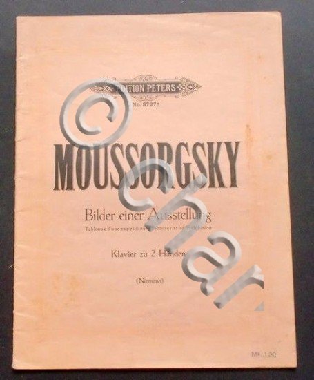Musica Spartito - Bilder einer Ausstellung - Moussorgsky - Pianoforte …