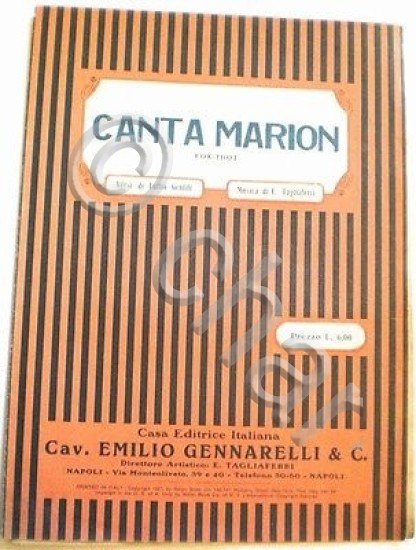 Musica Spartito - Canta Marion - Pianoforte e Canto - …