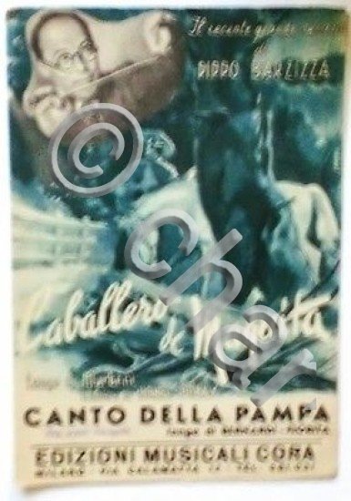 Musica Spartito - Canto della Pampa - Pianoforte - 1949