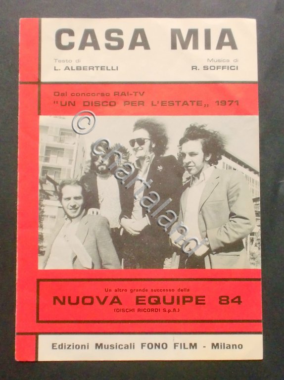 Musica Spartito - Casa mia - Canto Mandolino o Fisarmonica …