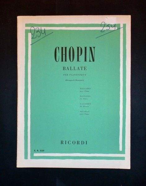 Musica Spartito - Chopin - Ballate per pianoforte (Brugnoli-Montani) - …