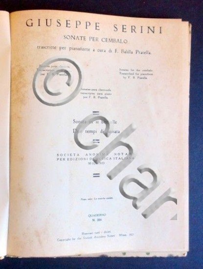 Musica Spartito - Classici Musica Italiana D'Annunzio - Giuseppe Serini …