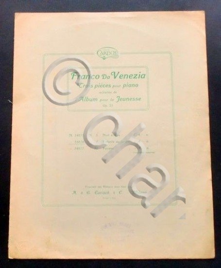 Musica Spartito - Enfants au jardin - Franco Da Venezia …