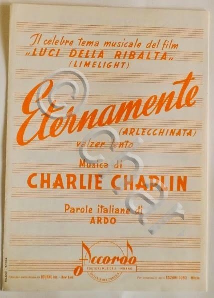 Musica Spartito - Eternamente - Charlie Chaplin - 1984
