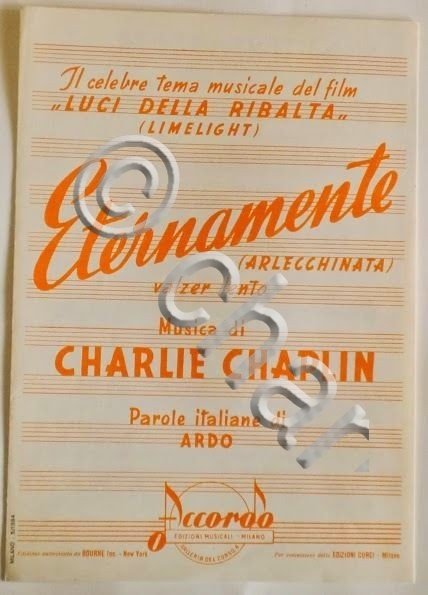 Musica Spartito - Eternamente - Charlie Chaplin - 1984