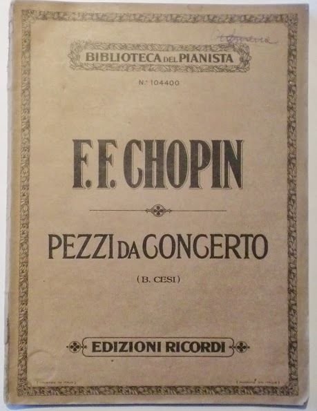 Musica Spartito - F.F.Chopin - Pezzi da Concerto - Pianoforte | Immagine principale