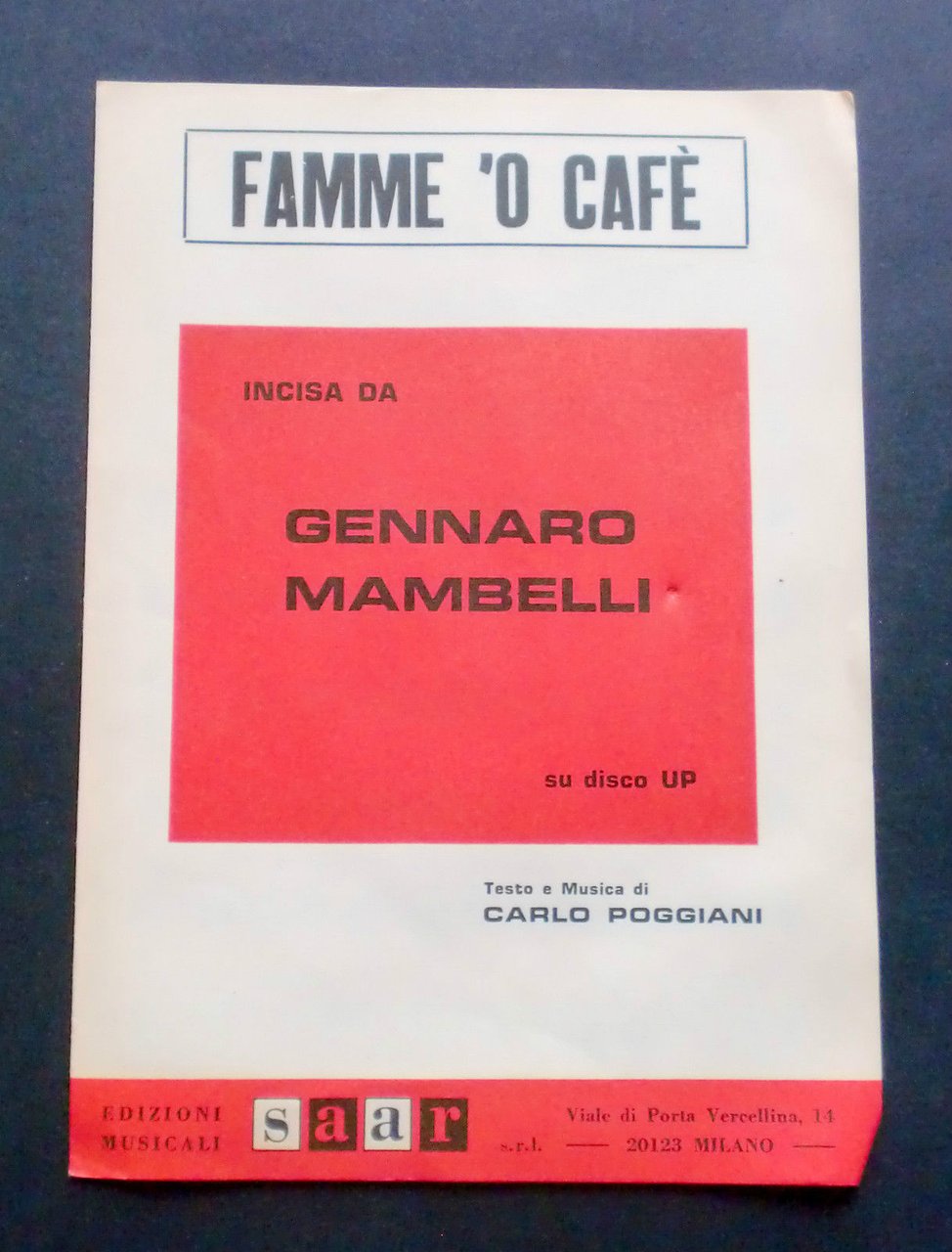 Musica Spartito - Famme 'o caffè - Gennaro Mambelli - … | Immagine principale