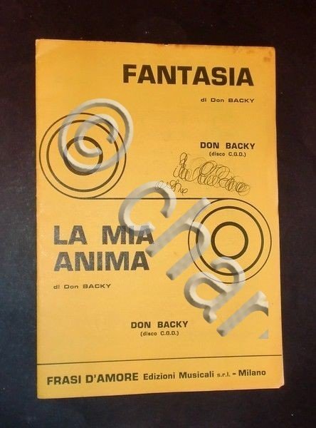 Musica Spartito - "Fantasia" e "La mia anima" - Don … | Immagine Gallery 2
