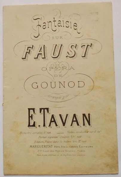Musica Spartito - Fantasie sur Faust - Violoncello conduttore 