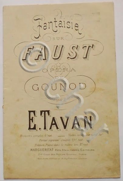 Musica Spartito - Fantasie sur Faust - Violoncello conduttore
