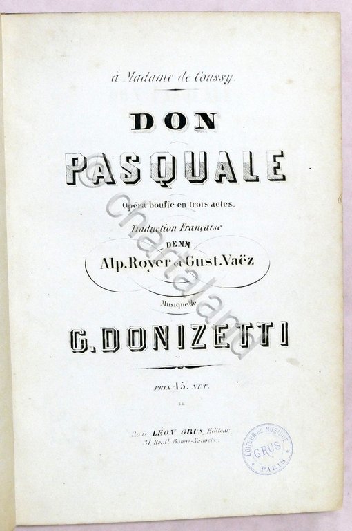 Musica Spartito - G. Donizetti - Don Pasquale - Leon … | Immagine Gallery 4