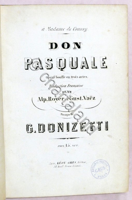 Musica Spartito - G. Donizetti - Don Pasquale - Leon … | Immagine Gallery 3