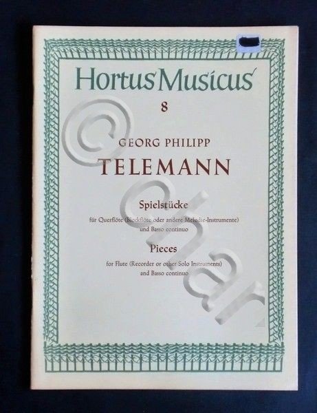 Musica Spartito - G. P. Telemann - Pieces for Flute …