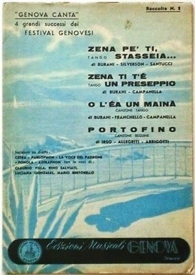 Musica Spartito - "Genova canta" -4 Grandi successi dai Festival …