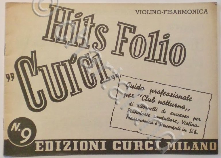 Musica Spartito - Hits Folio "Cuici" - Violino - Fisarmonica …