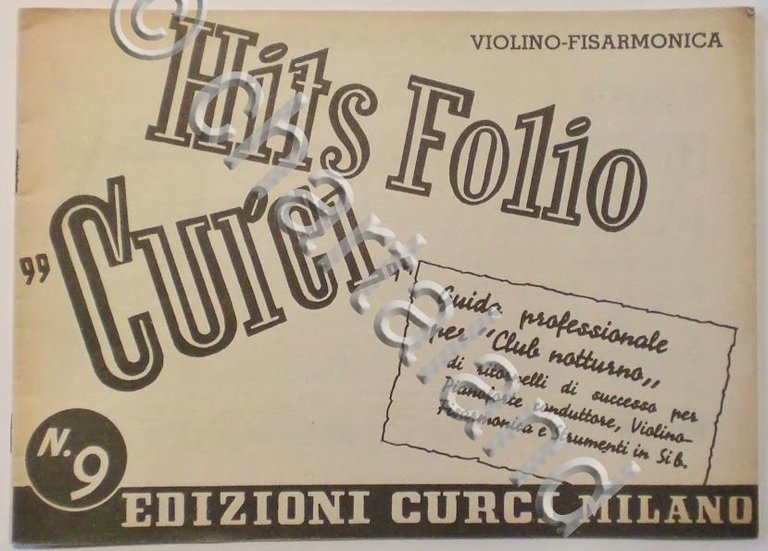 Musica Spartito - Hits Folio "Cuici" - Violino - Fisarmonica …