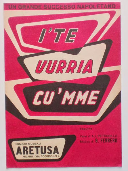 Musica Spartito - I'te vurria cu'mme - Canto, Mandolino o …