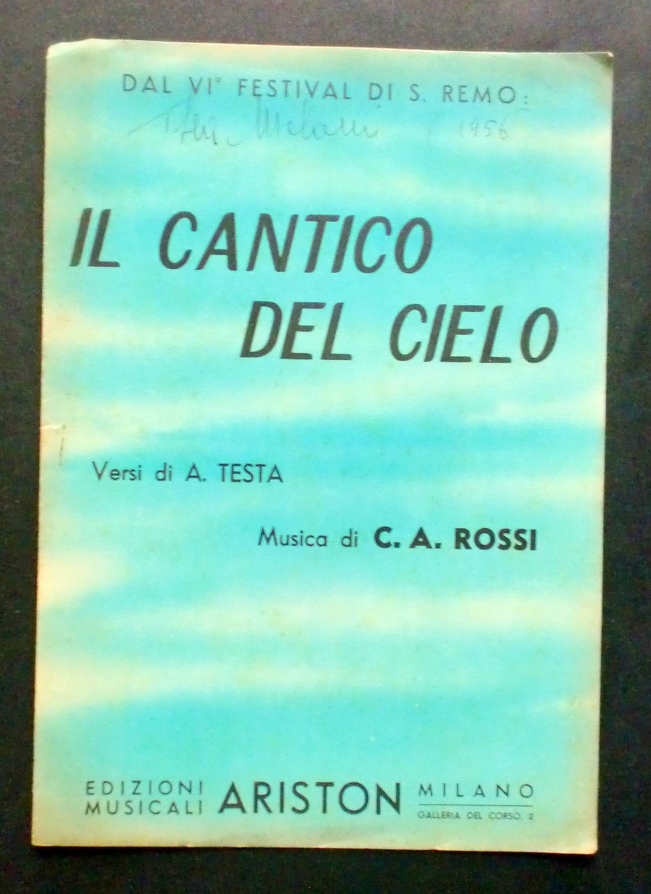 Musica Spartito - Il cantico del Cielo - Canto Mandolino …