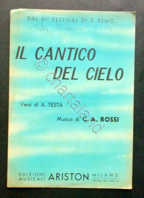 Musica Spartito - Il cantico del Cielo - Canto Mandolino …